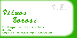 vilmos borosi business card